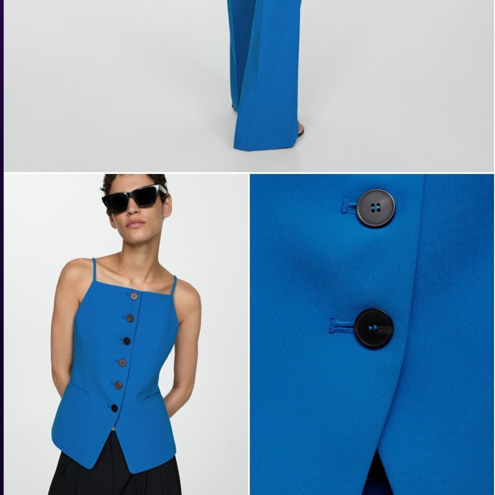 MANGO Halter-neck gilet with buttons Size S NEW WITH TAG!